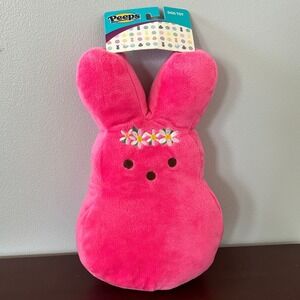 Fetch‎ For Pets PEEPS 12" Dress Up Bunny Plush Squeaker Pink Floral Dog Toy NEW